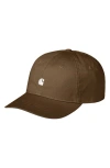 Carhartt Work In Progress Madison Logo Embroidered Baseball Cap In Lumber White