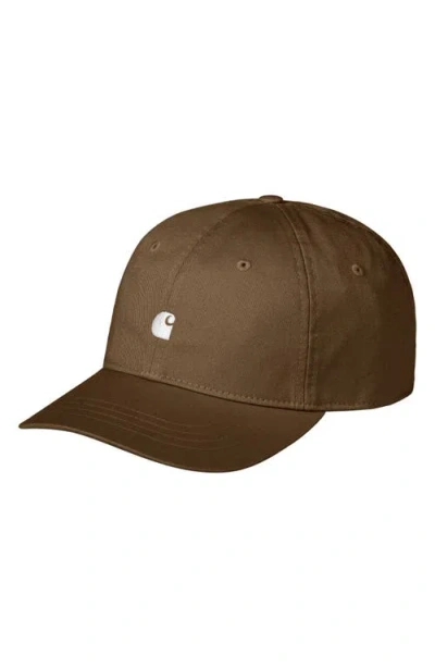 Carhartt Work In Progress Madison Logo Embroidered Baseball Cap In Brown