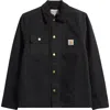 Carhartt Work In Progress Michigan Canvas Coat In Black