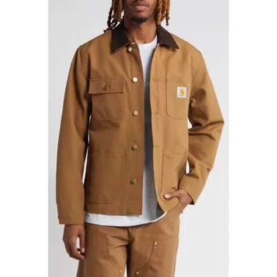 Carhartt Work In Progress Michigan Canvas Coat In Brown