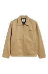 Carhartt Work In Progress Modular Script Embroidered Twill Jacket In Brown