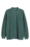 Carhartt Work In Progress Morrison Shadow Stripe Rugby Shirt In Conifer