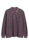 Carhartt Work In Progress Morrison Shadow Stripe Rugby Shirt In Huckleberry