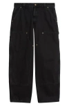 Carhartt Work In Progress Nash Double Knee Loose Fit Jeans In Black