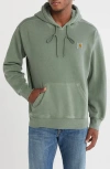 Carhartt Green Hoodie In Cotton With Logo