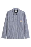 Carhartt Work In Progress Notus Cotton Poplin Coach Jacket In Blue