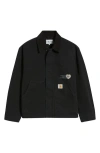 Carhartt Work In Progress Og Arcan Graphic Organic Cotton Canvas Jacket In Black
