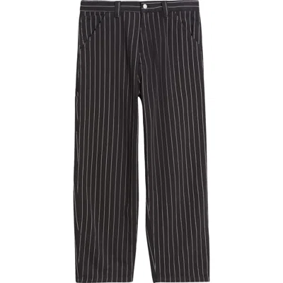 Carhartt Work In Progress Og Single Knee Pants In Seaton Stripe Black
