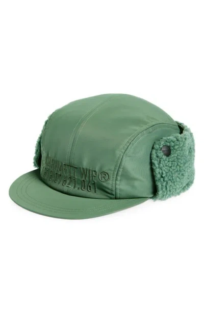 Carhartt Work In Progress Olten Baseball Cap With Ear Flaps In Green