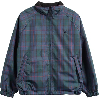 Carhartt Work In Progress Planer Water Repellent Reversible Canvas & Fleece Jacketr In Blue