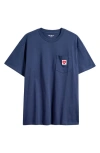 Carhartt Work In Progress Pocket Heart Organic Cotton T-shirt In Blue