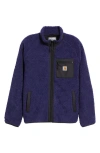 Carhartt Work In Progress Prentis Camo Fleece Jacket In Aura/black