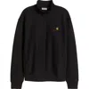 Carhartt Work In Progress Quarter Zip Pullover In Black