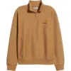 Carhartt Work In Progress Quarter Zip Pullover In Peanut