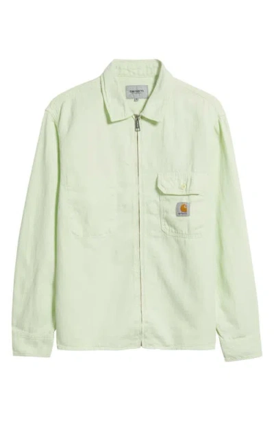 CARHARTT CARHARTT WORK IN PROGRESS RAINER COTTON & LINEN HERRINGBONE ZIP JACKET