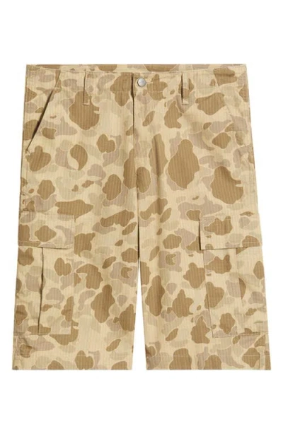 Carhartt Work In Progress Regular Cotton Ripstop Cargo Shorts In Sand