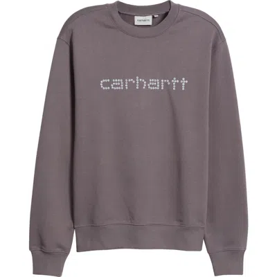 Carhartt Work In Progress Rivet Script Cotton Sweatshirt In Manta