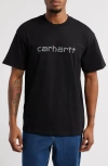 Carhartt Work In Progress Rivet Script Loose Fit Graphic T-shirt In Black