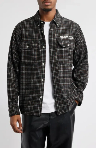 Carhartt Work In Progress Runaway Millett Check Button-down Shirt In Black