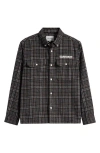 Carhartt Work In Progress Runaway Millett Check Button-down Shirt In Millett Check, Black/wax