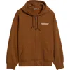Carhartt Work In Progress Runaway Zip-up Hoodie In Hamilton Brown/white