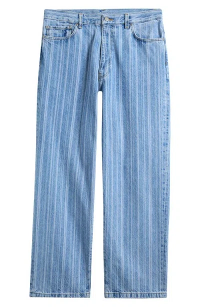 Carhartt Work In Progress Rylan Stripe Straight Leg Denim Jeans In Blue