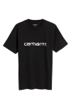Carhartt Logo-print Crew-neck T-shirt In Navy