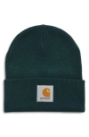 Carhartt Work In Progress Short Watch Beanie In Green