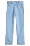 Carhartt Work In Progress Single Knee Stonewash Rigid Jeans In Blue Heavy Stone Bleached