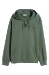 Carhartt Work In Progress Stamp Fleece Hoodie In Duck Green / Black