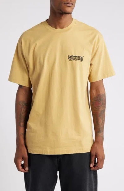 Carhartt Ss Stamp T Shirt In Bourbon Black