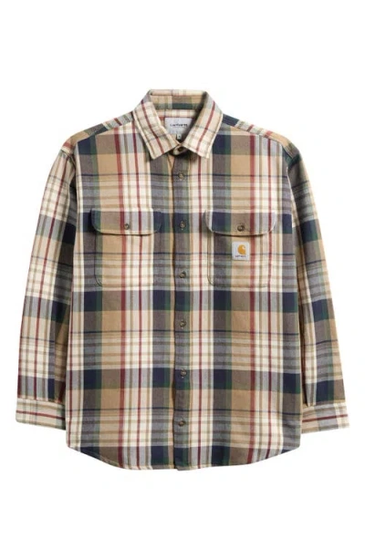 Carhartt Work In Progress Tamblyn Plaid Cotton Flannel Button-up Shirt In Multi