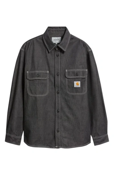 Carhartt Work In Progress Tigan Denim Shirt Jacket In Black