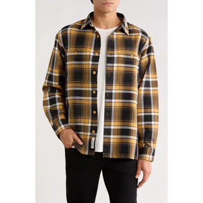 Carhartt Work In Progress Vaughn Loose Fit Heavyweight Cotton Herringbone Button-up Overshirt In Multi