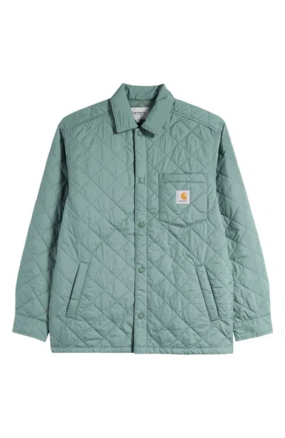 Carhartt Work In Progress Wadeson Quilted Shirt Jacket In Duck Green