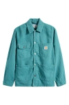 Carhartt Work In Progress Walter Cotton & Linen Canvas Chore Coat In Blue
