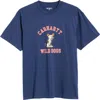 Carhartt Work In Progress Wild Dog Cotton Graphic T-shirt In Blue