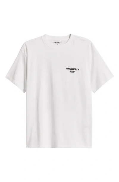 Carhartt Work In Progress Wiptopia Organic Cotton Graphic T-shirt In White