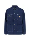 Carhartt Logo Double Front Denim Jacket In Blue