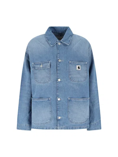 Carhartt Pocket-detail Denim Jacket In Blue