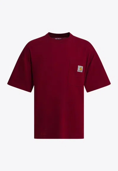 Carhartt Work Pocket Crewneck T-shirt In Red