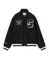 Carhartt World Class Varsity Jacket In Black