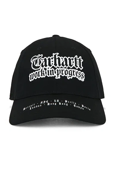 Carhartt Work In Progress World Tour Baseball Cap In Black