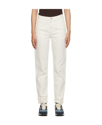 Carhartt White W'pierce Jeans In Wax