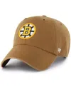 Carhartt X 47 Brand Men's Brown Boston Bruins Clean Up Adjustable Hat In Brown