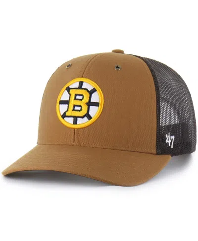 Carhartt X 47 Brand Men's Brown Boston Bruins Trucker Adjustable Hat