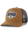 Carhartt X 47 Brand Men's Brown Los Angeles Kings Trucker Adjustable Hat In Brown