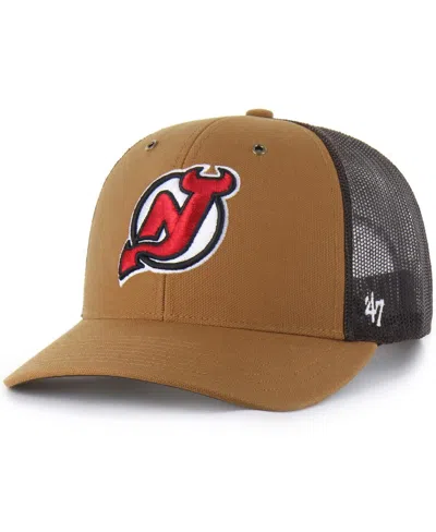 Carhartt X 47 Brand Men's Brown New Jersey Devils Trucker Adjustable Hat
