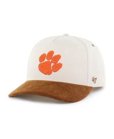 Carhartt X 47 Brand Men's Natural/brown Clemson Tigers Undyed Relaxed Hitch Adjustable Hat In White