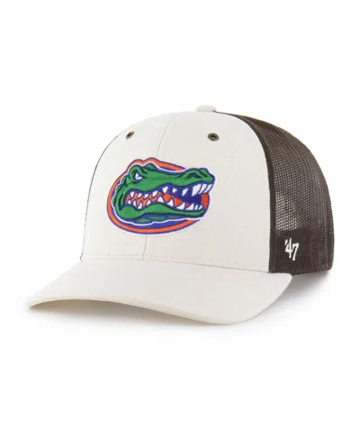 Carhartt X 47 Brand Men's Natural/brown Florida Gators Undyed Trucker Adjustable Hat In Multi